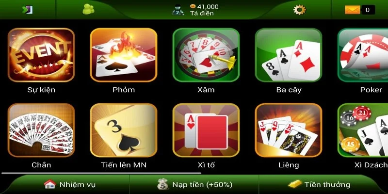 Game bài cũng được nhiều cược thủ yêu thích